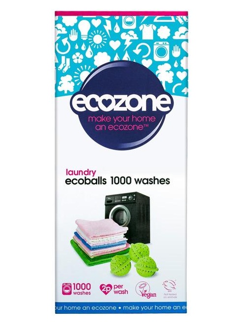 Шарики для стирки белья на 1000 стирок, ECOZONE (GB)